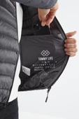 TOMMY LIFE Antrasit Fermuarlı Kapüşonlu Standart Kalıp Erkek Şişme Mont - 88167 T11ER-88167 - 7