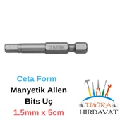 Ceta Form CB1915 Manyetik Bits Allen Alyan Matkap Ucu 1.5mm x 5cm - 1