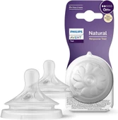 Philips Avent Natural Response 2'li Biberon Emziği, 2 Numara, 0 Ay+ - 1