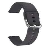 Huawei Watch GT4 41mm / Üniversal-Garmin-Mibro-Vivo Akıllı Saat 18mm Kordon Silikon Bileklik Kopçaklı Kordon BHR - 4