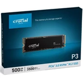 CRUCIAL P3 500GB SSD m.2 NVMe PCIe CT500P3SSD8  3500 - 1900MBs , 2280 - 4