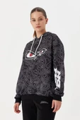 No Fear Kadın Sweatshirt Oversize Kapüşonlu Siyah 72523 - 3