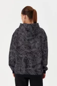 No Fear Kadın Sweatshirt Oversize Kapüşonlu Siyah 72523 - 5