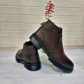 M.P 4204 Kahve Hakiki Deri Bağacaksız Fuspetli Sıcak Astar Erkek Bot - 8