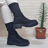 M.P 2746 Siyah Süet Bilekten Lastikli 27cm Bayan Bot - 3