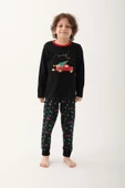 Arnetta Erkek Çocuk Siyah Yılbaşı Pijama Takımı 2751 - 1