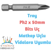 Troy Ph2 x 50mm Bits Yıldız Uç Tornavida Ucu 1 Adet - 1