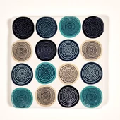 Şeker Portakalım Dekoratif Figürlü Doğal Taş Banyo Gider Kapağı Süsü Tekli 10X10 Cm - 1