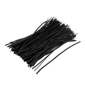 Siyah PVC Kaplı 100 Adet 16 cm Tel klips Kablo Bağı Maske Teli - 1