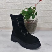 Pierre Cardin 52418 Siyah Süet İçi Kürklü Kaymaz Bayan Bot - 8