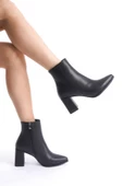 Kairobi Siyah Mat Kalın Topuklu Bot thumbnail 1