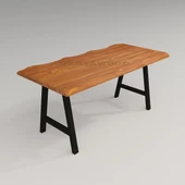 Deryawood Masif Ahşap Atair Sulamalı Mutfak Masası 85x160x76cm - 3