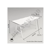 Deryawood Masif Ahşap Atair Sulamalı Mutfak Masası 85x160x76cm - 5