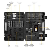 CAT DA01903 201 Parça Delme/Vidalama/Allen Universal Matkap Ucu - 4