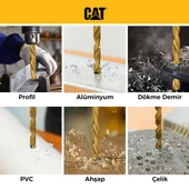 CAT DA02901 16 Parça Profesyonel Titanyum Kaplama HSS Metal Delici Matkap Ucu thumbnail 5