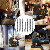 CAT DA06902 10 Parça Profesyonel Ahşap Hassas/Kaba/Düz/Kavisli Kesim Dekupaj Testere Ucu - 5