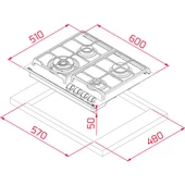 TEKA GZC 64320 XBC BK 60 cm Cam Gazlı  Siyah Ankastre Ocak - 5