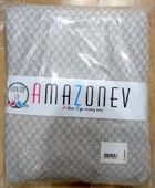 Amazon Ev Naturel Çift Kişilik Pike Takımı-Gri Krem - 1