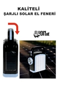 Güçlü Güneş Solar Enerjili Açılır Kanatları Sayesinde Hem Fener Lamba Hem Ortam Aydınlatması Şarjlı - 4