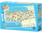Türkiye Kültür Haritası Eğitici Puzzle/Yapboz 100 Parça thumbnail 1