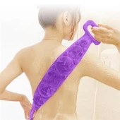 BUFFER® Çift Taraflı Banyo Hamam Lifi Silikon Masajlı Yumuşak Duş Lifi Uzun Ömürlü Hazır Banyo Keses - 3