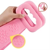 BUFFER® Çift Taraflı Banyo Hamam Lifi Silikon Masajlı Yumuşak Duş Lifi Uzun Ömürlü Hazır Banyo Keses - 4