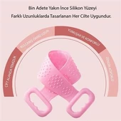 BUFFER® Çift Taraflı Banyo Hamam Lifi Silikon Masajlı Yumuşak Duş Lifi Uzun Ömürlü Hazır Banyo Keses - 5