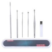 BUFFER® 6 Parça Paslanmaz Çelik Kulak Balmumu Toplayıcı Çıkarıcı Temizleyici Bakımı Çubuk Seti - 6