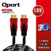 QPORT Q-HDMI1.5 HDMI 1.4 V ALTIN UÇLU KABLO 1.5 MT - 3