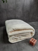 Aurora Krem Çift Kişilik Welsoft Peluş Battaniye - 1
