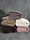 Aurora Krem Çift Kişilik Welsoft Peluş Battaniye - 2