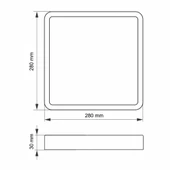WONDEKS 24W SIVA ÜSTÜ KARE LED PANEL GÜNIŞIĞI - 2