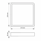 WONDEKS 18W SIVA ÜSTÜ KARE LED PANEL BEYAZ - 2