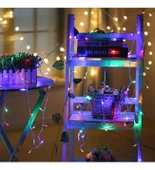 100 Ledli 8 Fonksiyonlu Karışık Renkli Rgb Led Lamba Fişli - 4