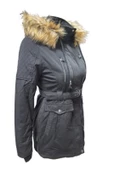 Tmberline Tb3439 Kadın Gabardin Kapüşonlu İçi Kürklü Mont - 5
