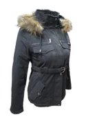 Tmberline Tb3435 Kadın Gabardin Kapüşonu Kürklü Kısa Boy Mont - 2