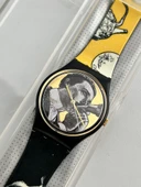 Swatch Baiser D'Antan 35mm Silikon Kordon 1992 Vintage Kol Saati (S-001) thumbnail 5