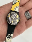 Swatch Baiser D'Antan 35mm Silikon Kordon 1992 Vintage Kol Saati (S-001) thumbnail 10