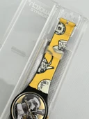 Swatch Baiser D'Antan 35mm Silikon Kordon 1992 Vintage Kol Saati (S-001) thumbnail 7