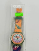 Swatch Curling 35mm Silikon Kordon 1992 Vintage Kol Saati (S-011) thumbnail 7