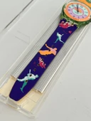Swatch Curling 35mm Silikon Kordon 1992 Vintage Kol Saati (S-011) thumbnail 6