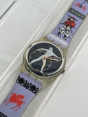 Swatch Discobolus 35mm Silikon Kordon 1992 Vintage Kol Saati (S-005) - 5