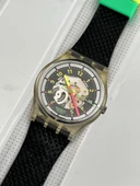 Swatch Black Line 35mm Silikon Kordon 1992 Vintage Kol Saati (S-017) - 4