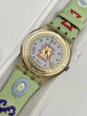 Swatch Cuzco 35mm Deri Kordon 1992 Vintage Kol Saati (S-026) thumbnail 4