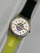 Swatch High Pressure 35mm Silikon Kordon 1992 Vintage Kol Saati (S-022) thumbnail 4