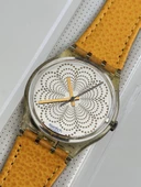 Swatch Daiquiri 35mm Deri Kordon 1992 Vintage Kol Saati (S-031) thumbnail 4