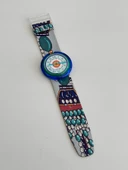 Swatch Pop Perles De Folie 46,5mm Deri Kordon 1992 Vintage Kol Saati (S-034) thumbnail 5