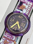 Swatch Pop Lancelot 46,5mm Lastik Kordon 1992 Vintage Kol Saati (S-036) - 4