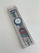 Swatch Pop Perles De Folie 46,5mm Deri Kordon 1992 Vintage Kol Saati (S-034) thumbnail 2