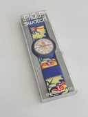 Swatch Pop Lady Octopus 46,5mm Lastik Kordon 1992 Vintage Kol Saati (S-035) thumbnail 2